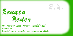 renato meder business card